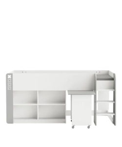 Letto singolo con scrivania estraibile, 210,3x124,2x97,8 cm